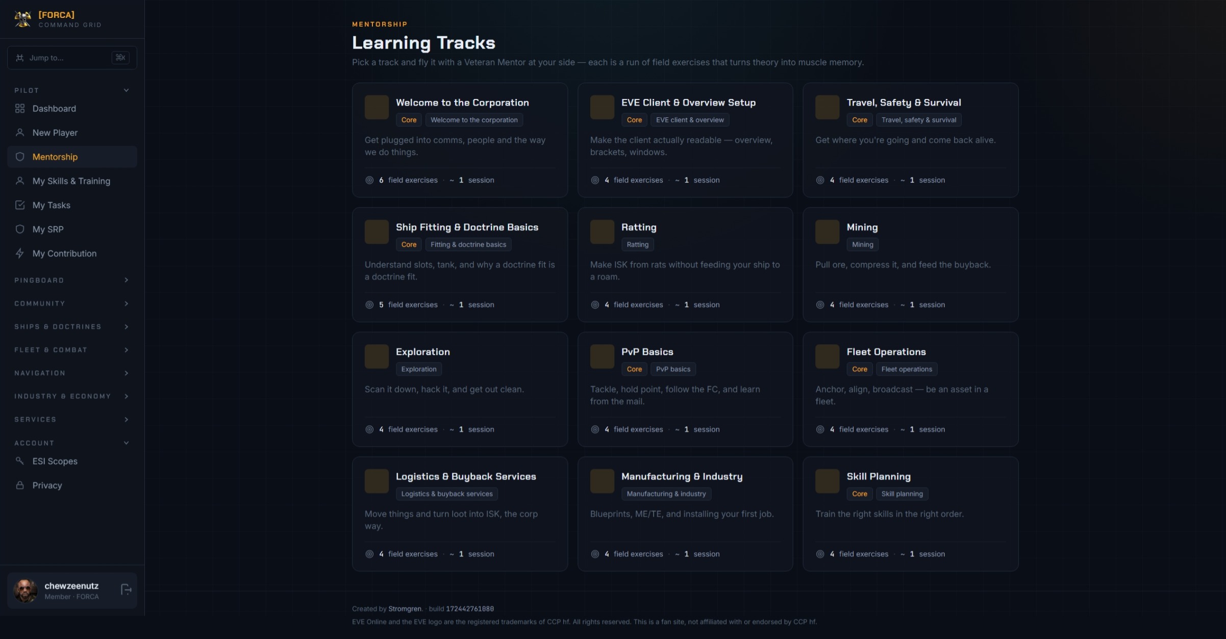 Learning tracks grid